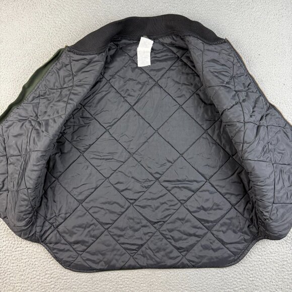 Arctic Quilt Lined Canvas Workwear Vest Men's 2XL Outdoor Hunter Green Full Zip - Picture 6 of 7